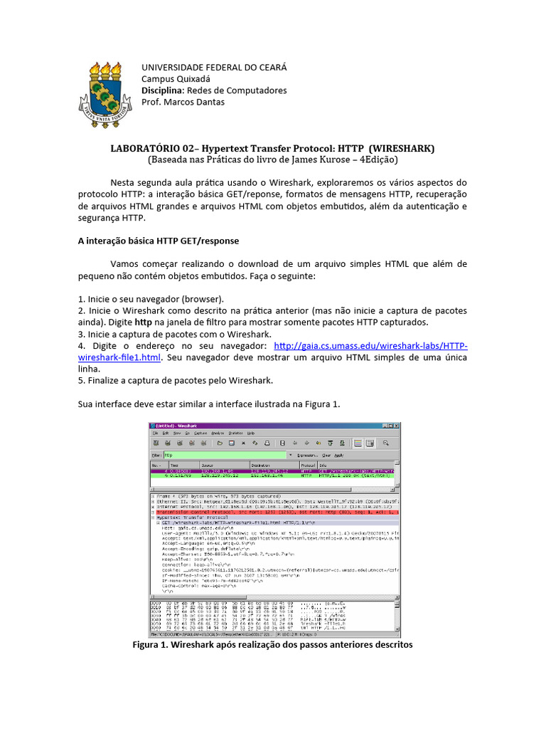 Prática de HTTP com Wireshark: Análise e Testes | PDF | Redes de ...