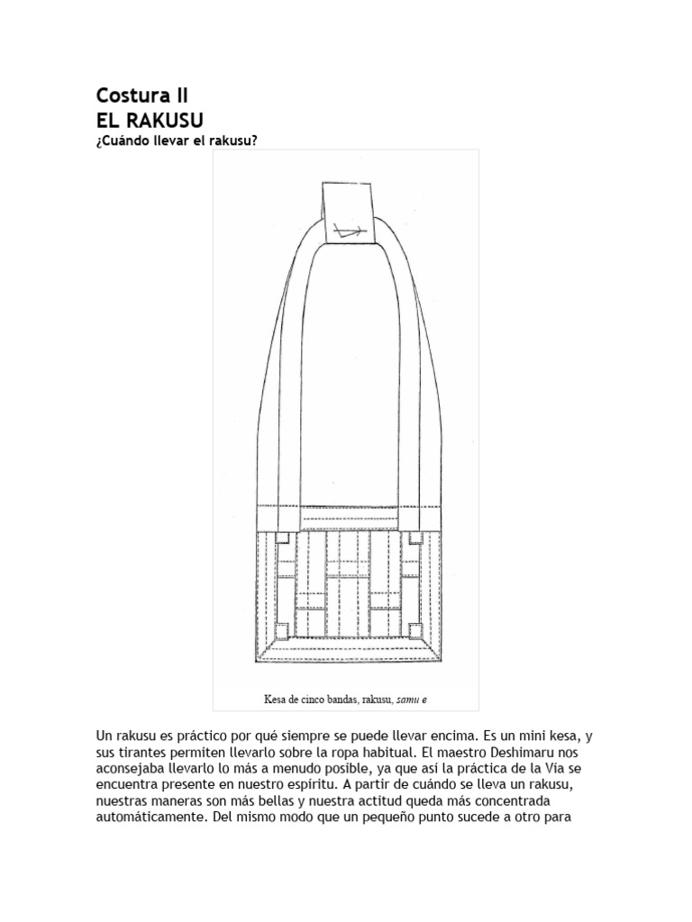 Guía para coser un rakusu | PDF