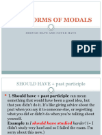 Past Forms of Modals