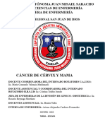 Cáncer de Cérvix Y Mama: Hospital Regional San Juan de Dios