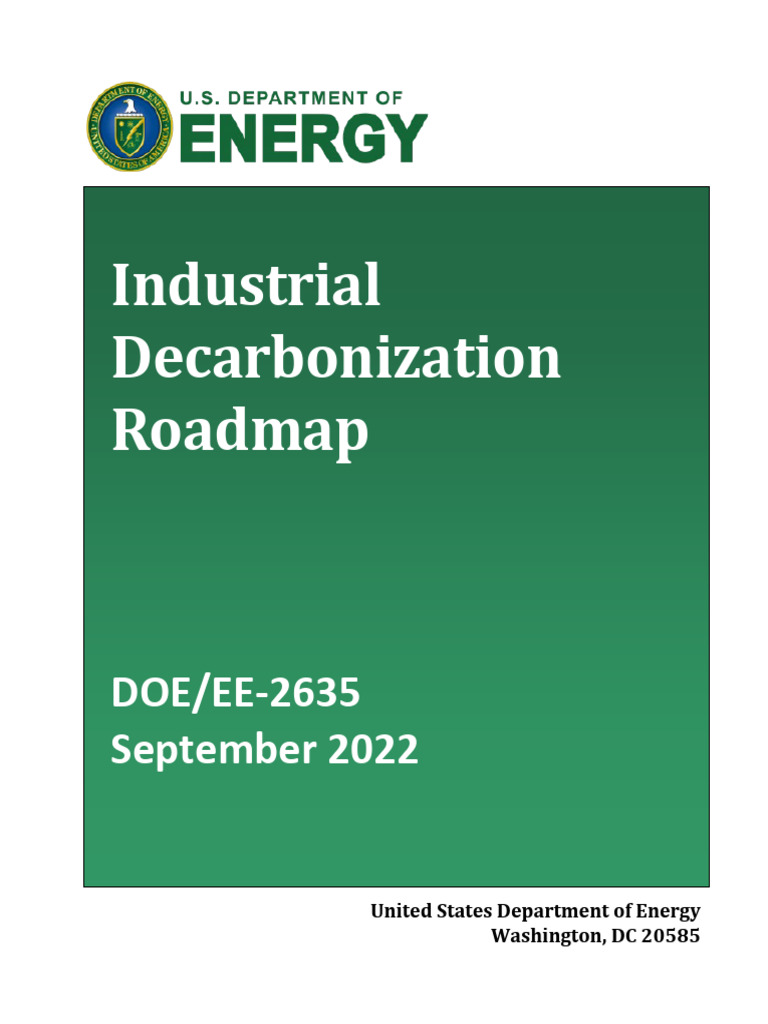 Industrial Decarbonization Roadmap Download Free Pdf Climate Change
