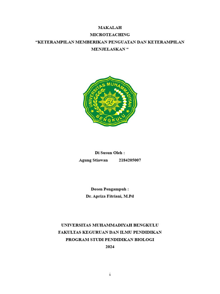 Keterampilan Memberikan Penguatan dalam Pembelajaran | PDF