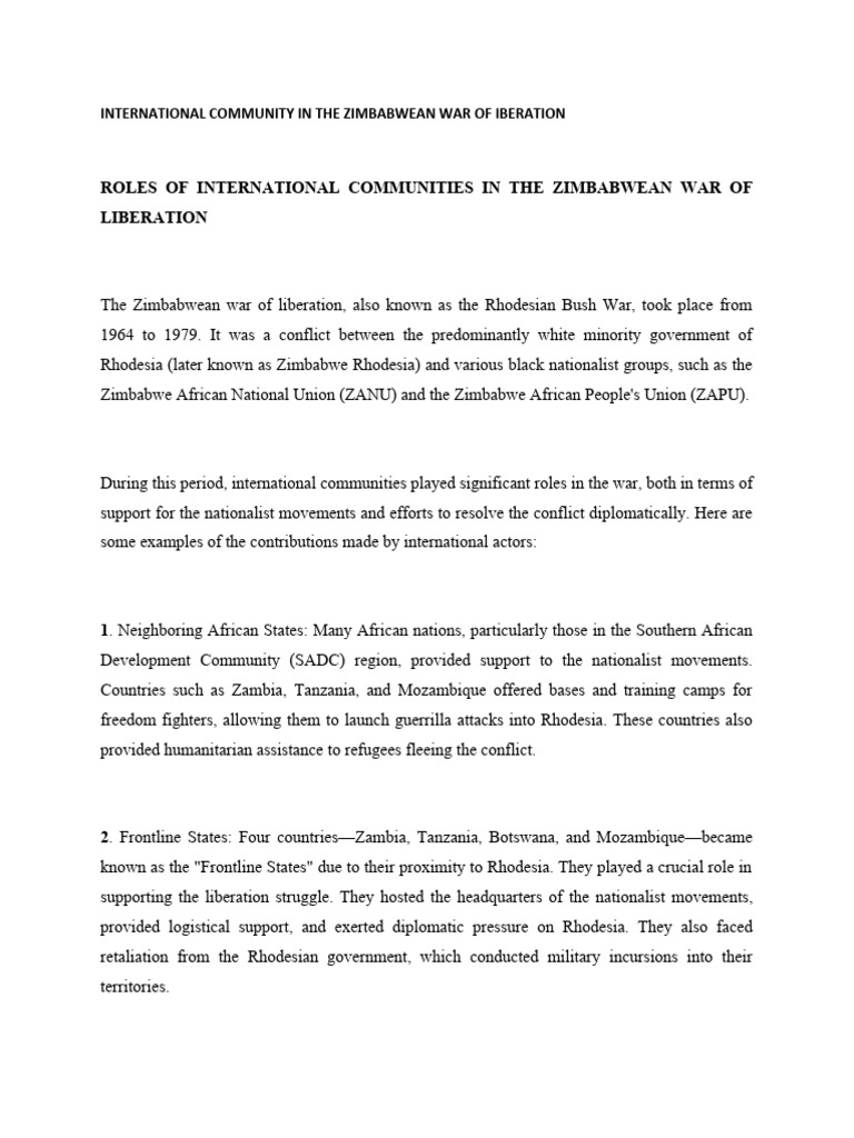 History of Zimbabwe | PDF | Rhodesia | Zimbabwe