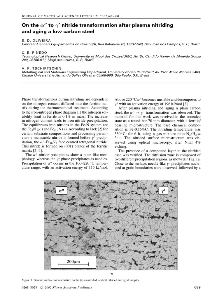 Nitride Transformation | PDF | Materials Science | Applied And ...