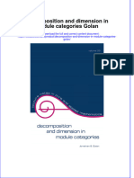 (Download PDF) Decomposition and Dimension in Module Categories Golan Online Ebook All Chapter PDF