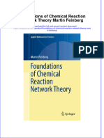 [Download pdf] Foundations Of Chemical Reaction Network Theory Martin Feinberg online ebook all chapter pdf 