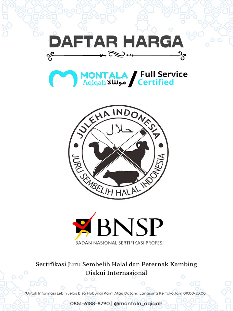 Daftar Harga Paket Aqiqah Montala | PDF