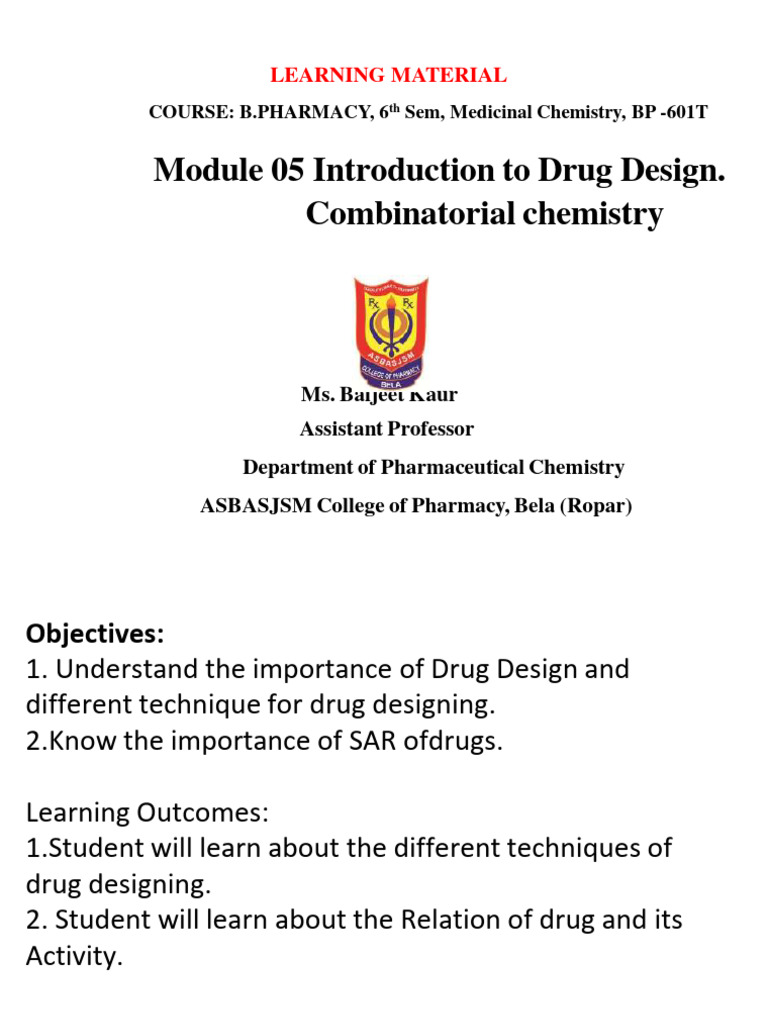 Drug Design Techniques in Medicinal Chemistry | PDF | Drug Design ...