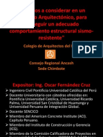 Criterios A Considerar en Un Proyecto Arquitectónico para Conseguir Un Adecuado Comportamiento Sismo-Resistente