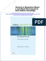 [Download pdf] Aural Architecture In Byzantium Music Acoustics And Ritual First Issued In Paperback Edition Routledge online ebook all chapter pdf 