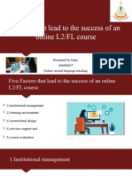 Factors that lead to the success of an