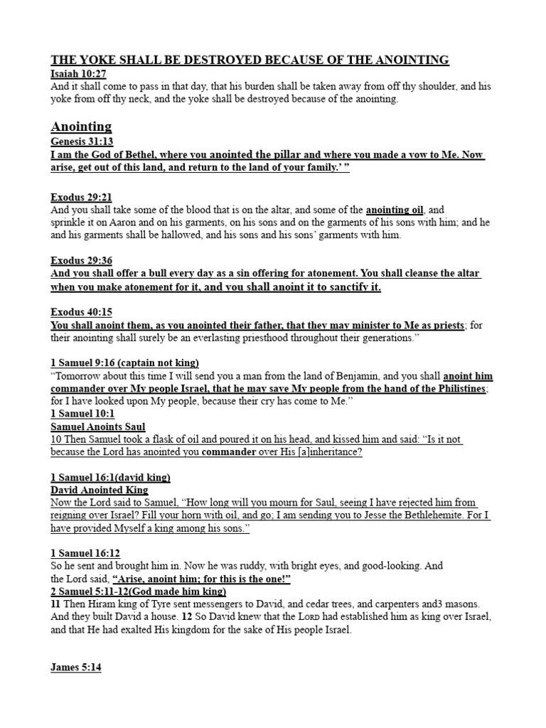 The Anointing Destroys the Yoke | PDF | Jesus | Anointing
