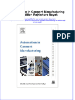 (Download PDF) Automation in Garment Manufacturing 1St Edition Rajkishore Nayak Online Ebook All Chapter PDF