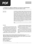 A contribuição dos alimentos fortificados na prevenção da anemia ferropriva