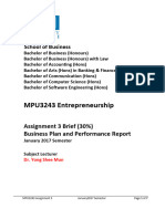 MPU3243 Assignment 3 - Business Plan and Performance Report