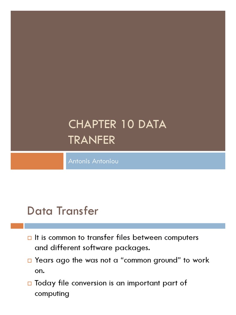 Data Transfer and File Conversion Guide | PDF
