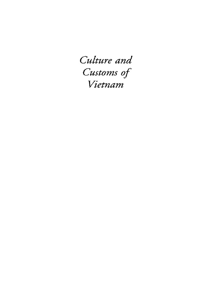 Culture and Customs of Vietnam-Đã Nén - Compressed-Compressed | PDF