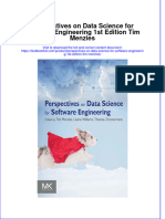 [Download pdf] Perspectives On Data Science For Software Engineering 1St Edition Tim Menzies online ebook all chapter pdf 