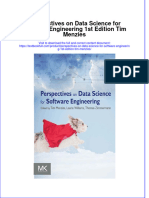 (Download PDF) Perspectives On Data Science For Software Engineering 1St Edition Tim Menzies Online Ebook All Chapter PDF