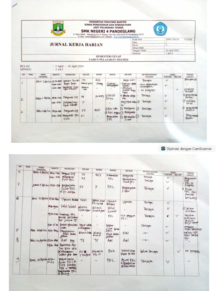 Jurnal Harian Pdf