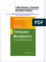 (Download PDF) Freshwater Microplastics Emerging Environmental Contaminants 1St Edition Martin Wagner Online Ebook All Chapter PDF