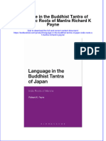 (Download PDF) Language in The Buddhist Tantra of Japan Indic Roots of Mantra Richard K Payne Online Ebook All Chapter PDF