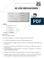 Problemas Con Inecuaciones para Sexto Grado de Primaria