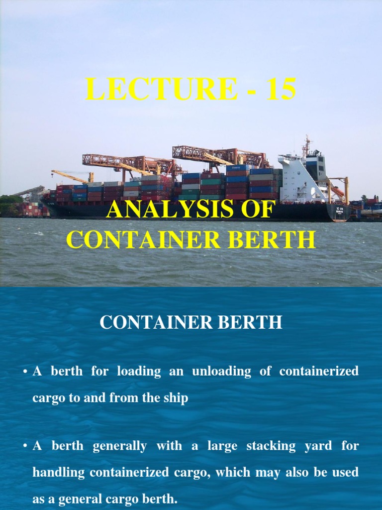 15 Analysis of Container Berth Containerization Tide