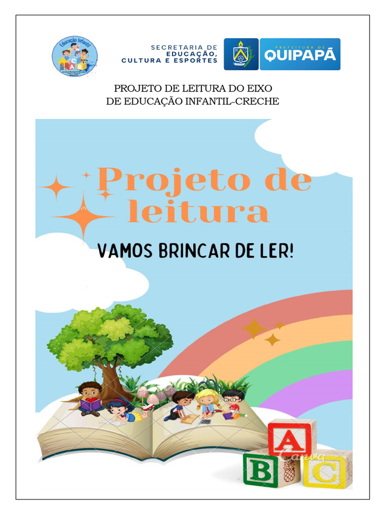 Projeto de Leitura Vamos Brincar de Ler | PDF | Pré-escola | Pedagogia