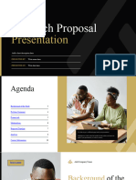 Research Proposal Business Presentation in Black Gold White Simple Corporate Dark Style