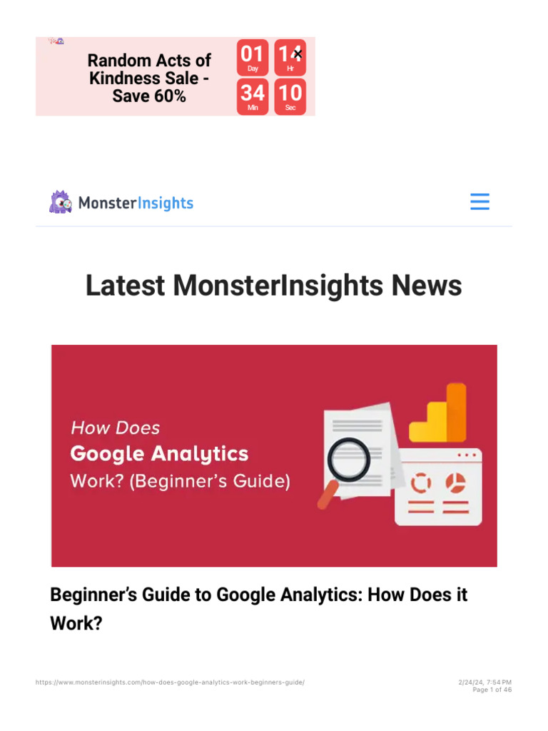 Google Analytics Beginner's Guide | PDF | Websites | Word Press