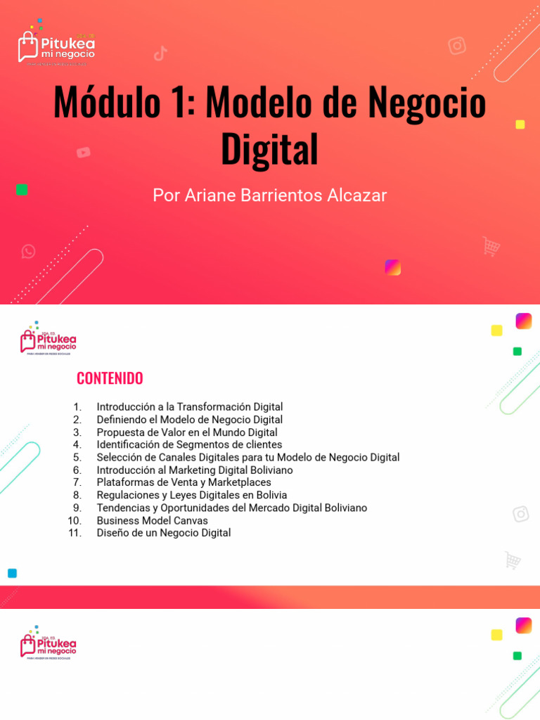 Modulo 1 - Modelo de Negocio Digital - Pitukea Mi Negocio | PDF ...