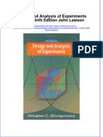 (Download PDF) Design and Analysis of Experiments With R Ninth Edition John Lawson Online Ebook All Chapter PDF