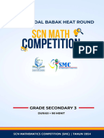 Soal SCNMath Competition Secondary 3 Heat Round