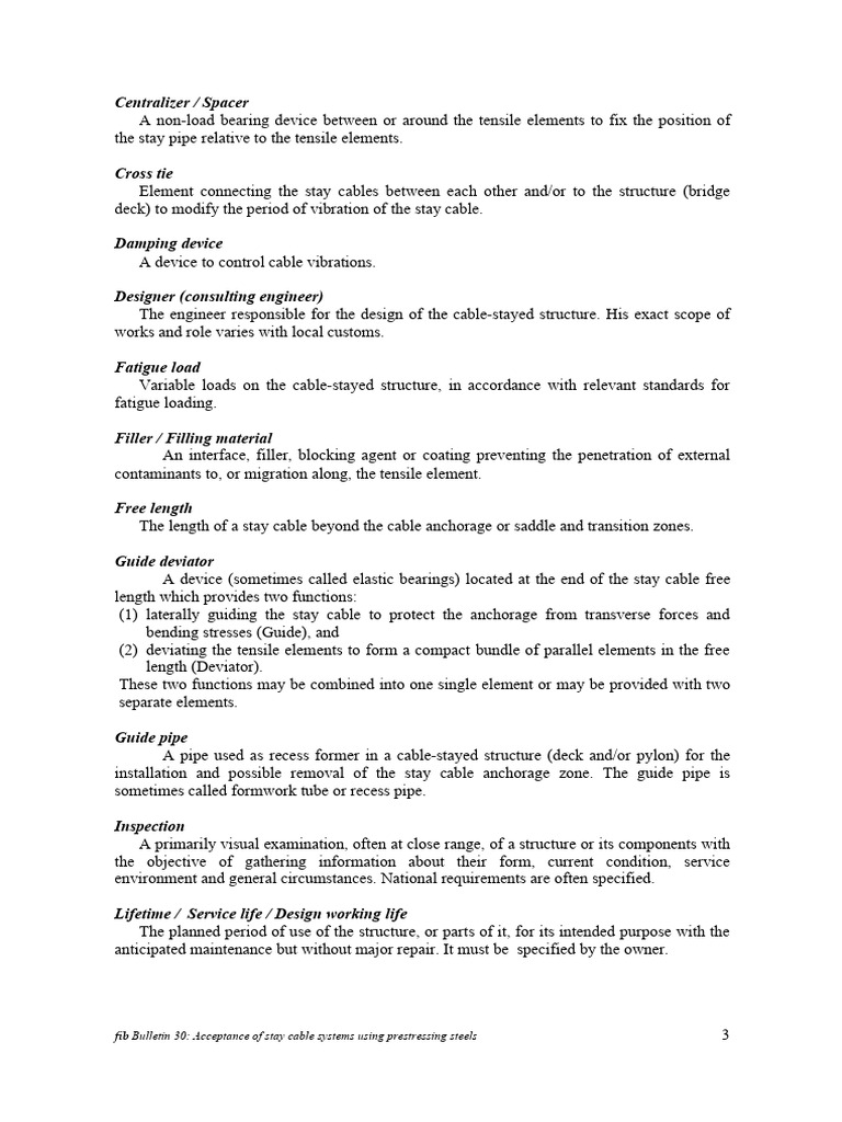 Stay Cable Systems: Acceptance Guide | PDF | Computers | Technology ...