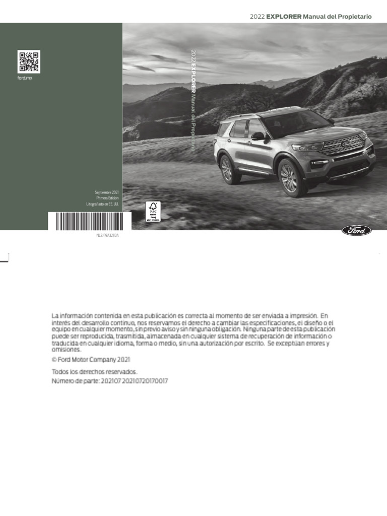 2022 FORD EXPLORER MANUAL PDF visual data 2