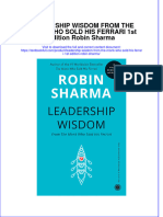 [Download pdf] Leadership Wisdom From The Monk Who Sold His Ferrari 1St Edition Robin Sharma online ebook all chapter pdf 