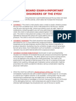 NURSING BOARD EXAM-DISORDERS OF THE EYES! IMPORTANT NOTES!! 