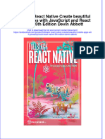 [Download pdf] Fullstack React Native Create Beautiful Mobile Apps With Javascript And React Native 5Th Edition Devin Abbott online ebook all chapter pdf 