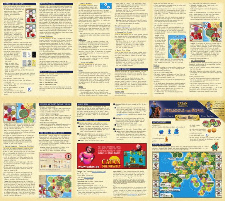 catan-rome_rules_092306 | PDF | Germanic Peoples | Ancient Rome