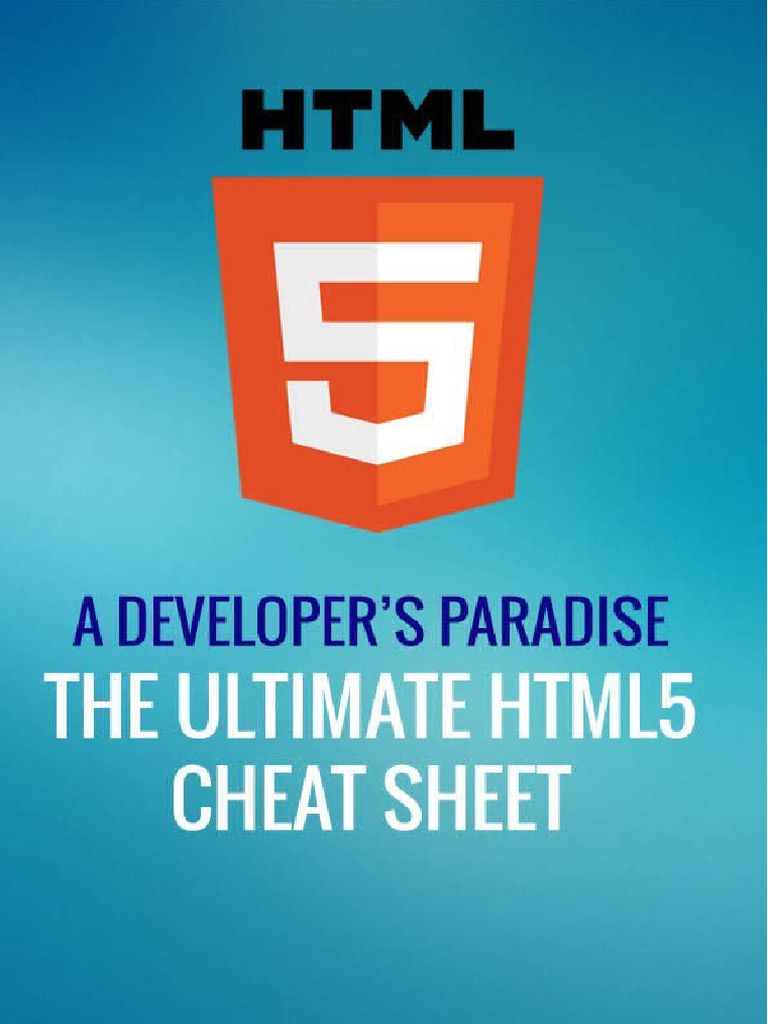 Html5 cheat sheet edit pdf