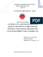 TLKTCT-TÁC ĐỘNG CỦA CẠNH TRANH TRONG NỀN KINH TẾ THỊ TRƯỜNG VÀ BIỆN PHÁP ĐỂ ĐẢM BẢO CẠNH TRANH LÀNH MẠNH CHO CÁC DOANH NGHIỆP Ở VIỆT NAM HIỆN NAY