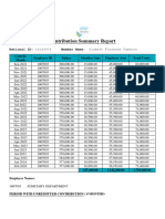 Contribution Summary Report: National ID: 10143974 Member Name: Gisbert Florence Chentro