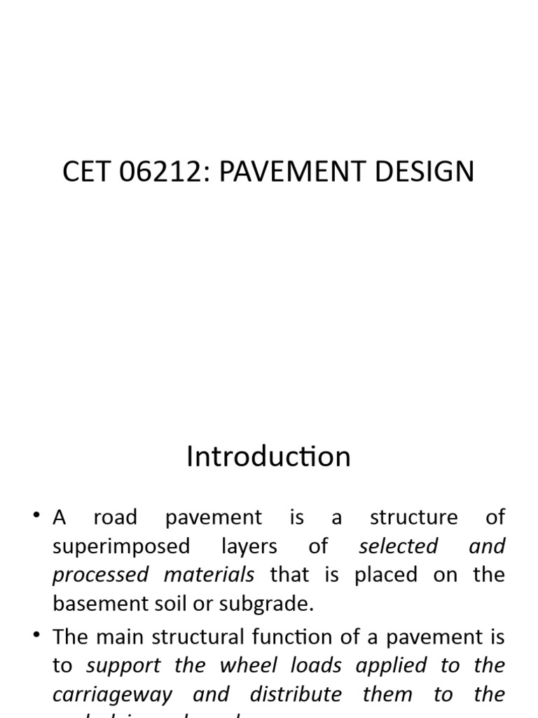 Pavement Design: Types and Components | PDF | Road Surface | Concrete