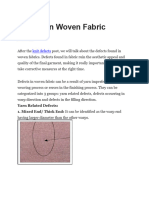 Defects in Woven Fabric