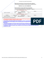 Course-Wise Time Table For Summer 2024 Theory Examination: Maharashtra State Board of Technical Education, Mumbai