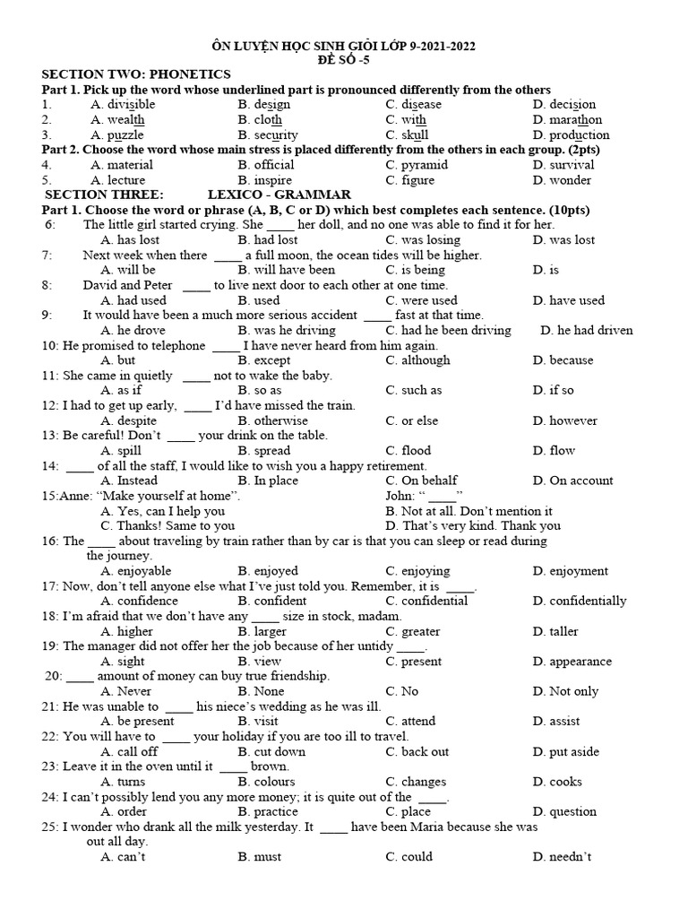 Mock Test 5 | PDF