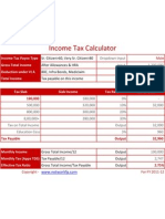 Income Tax Calculator in Excel 2011 2012