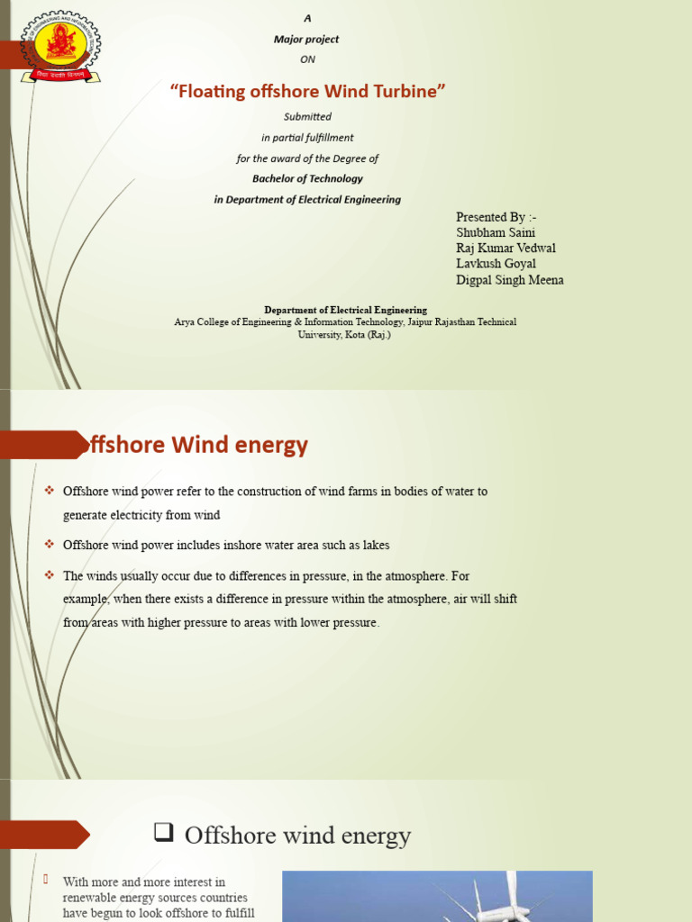 Floating Offshore Wind Turbines Overview | PDF | Offshore Wind Power ...
