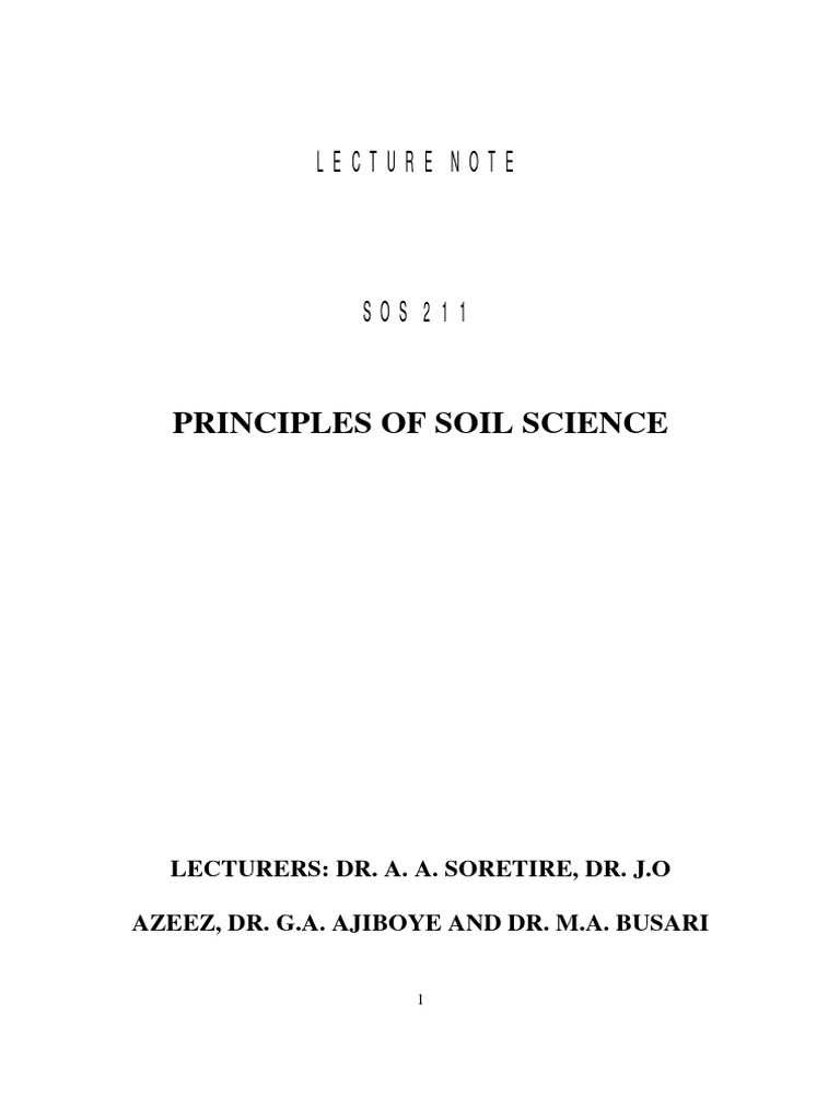 Principles of Soil Science Overview | PDF | Soil | Glacier